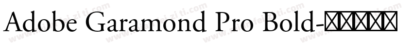 Adobe Garamond Pro Bold字体转换